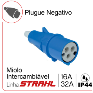 Plugue Industrial Negativo Linha Strahl Ip 44 Miolo Intercambiável